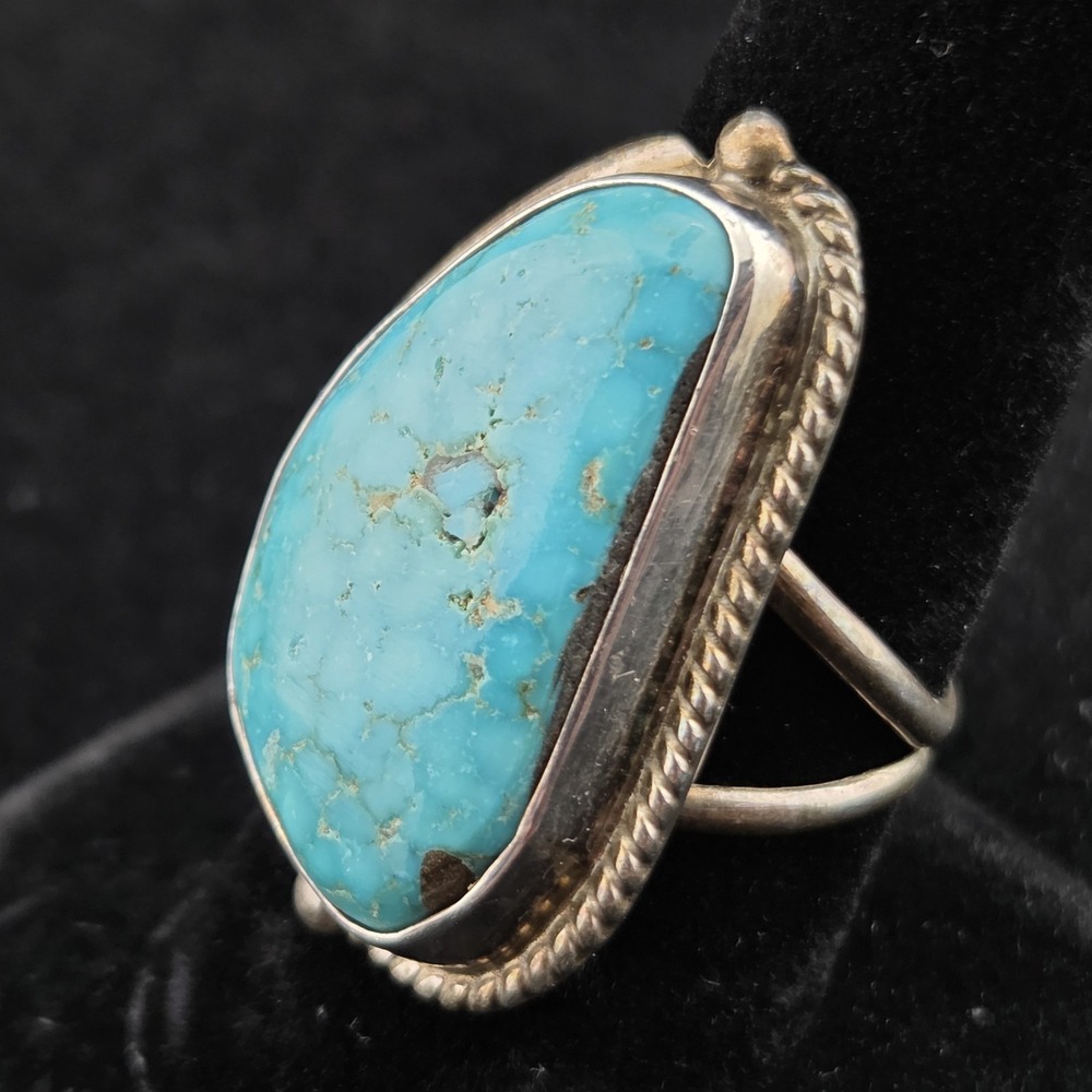 Silver Ray S. Ray Sterling Silver Turquoise Southwest Ring Sz 9 10.8g